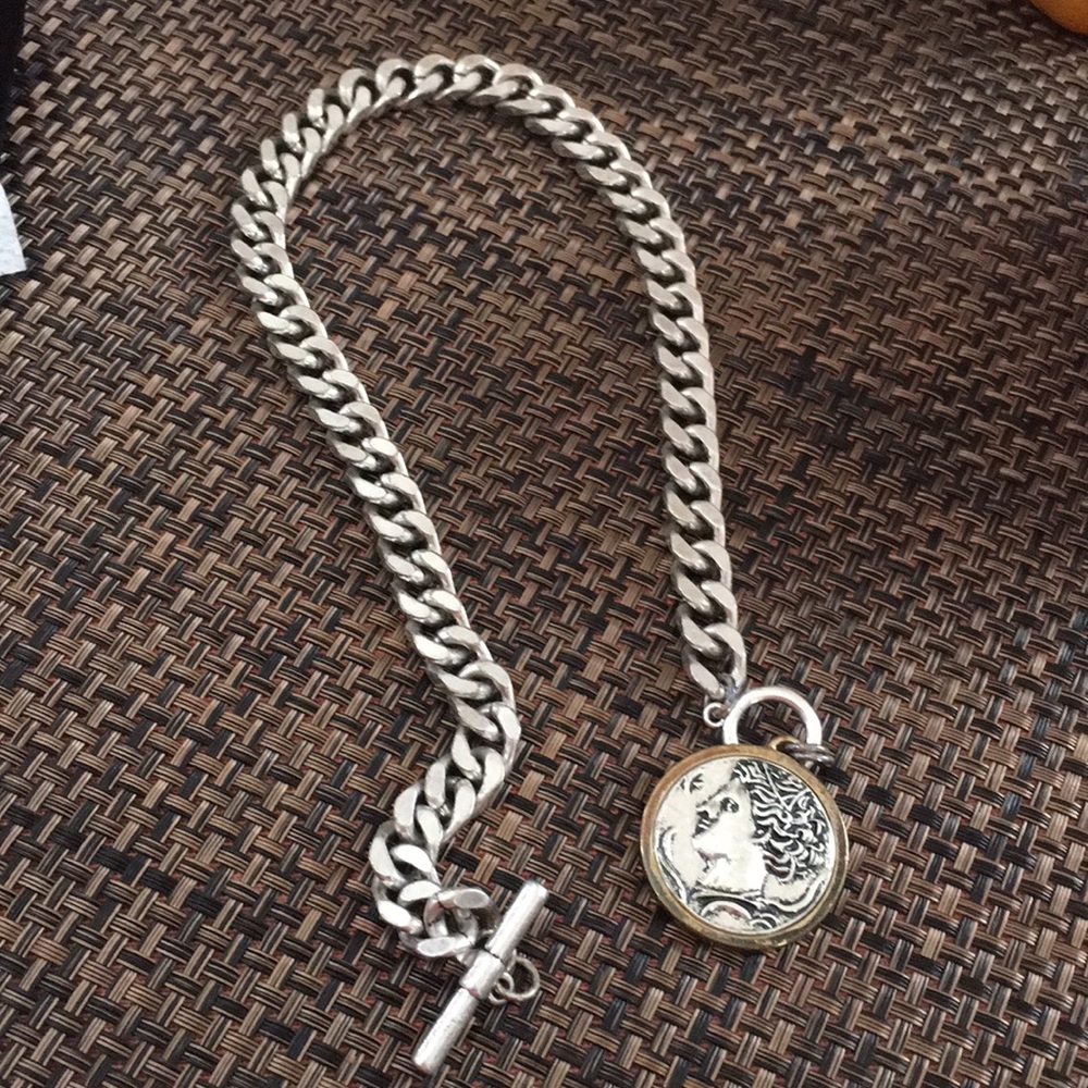 JENNY BIRD Two Tone Arethusa Medal Necklace